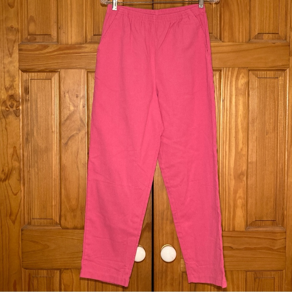 NWOT Blair Vintage 80s Pants Pull On Elastic Waist Pink Women's Size 12